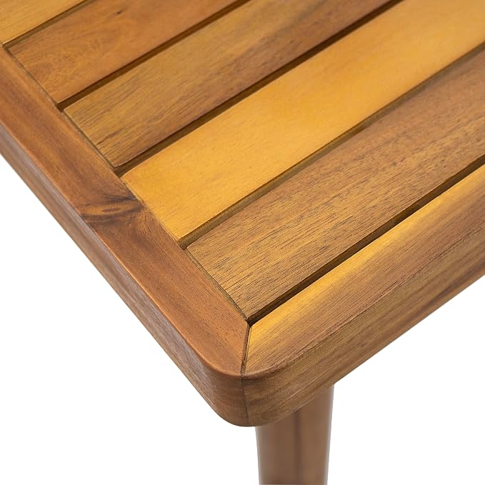 Christopher Knight Home Meja Acacia Wood Outdoor Dining Set - Image 12