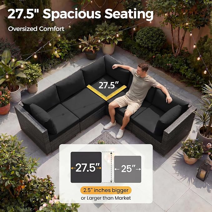 NICESOUL 13 Piece Patio Furniture Set - Image 5