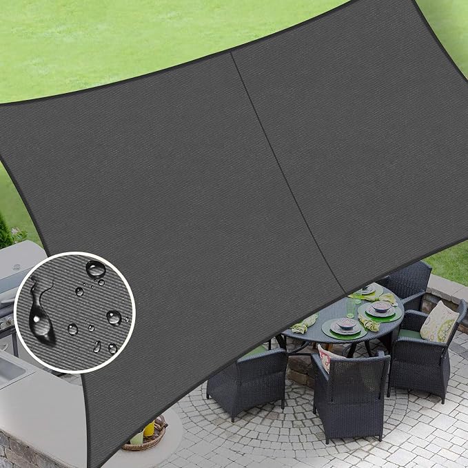 LOVE STORY Rectangle 7'x10' Waterproof Sun Shade Sail Canopy UV Block by LOVESTORY