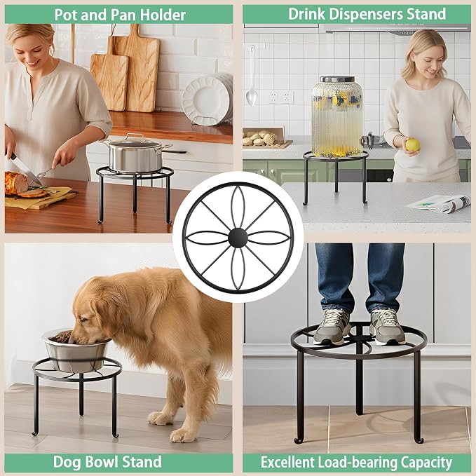 5 Pack Metal Potted Plant Stand Small Short Flower Pot Holder - Image 6