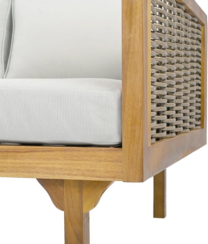 LUMISOL Patio Daybed with Rattan Armrests - Image 6