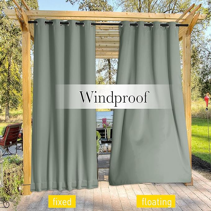 NICETOWN 2 Panels Outdoor Curtains - Image 6