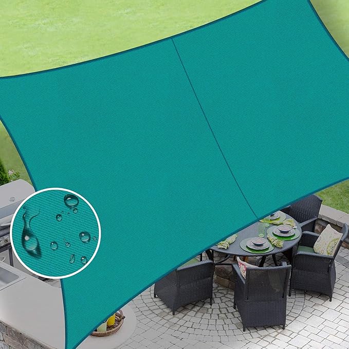 LOVE STORY Rectangle 8'x14' Waterproof Sun Shade Sail Canopy UV Block by LOVESTORY