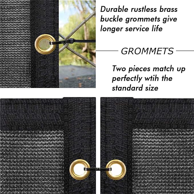 UPGRADE Privacy Fence Screen 5'x17' Black Outdoor 90% Visibility Blockage 170 - Image 3