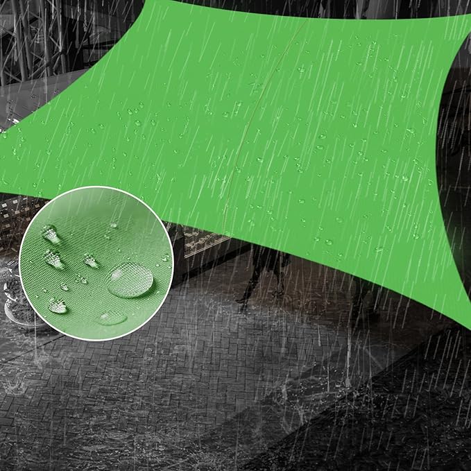 SUNNY GUARD Waterproof Sun Shade Sail 6' x 15' Lemon Green Rectangle UV Block by SUNNYGUARD