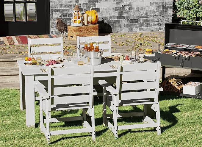 GREENVINES Outdoor Dining Chairs Set of 2 | HDPE | Patio Chair | All-Weather | - Image 3
