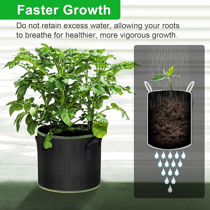 3 Gallon Grow Bags 6 Pack - Image 3