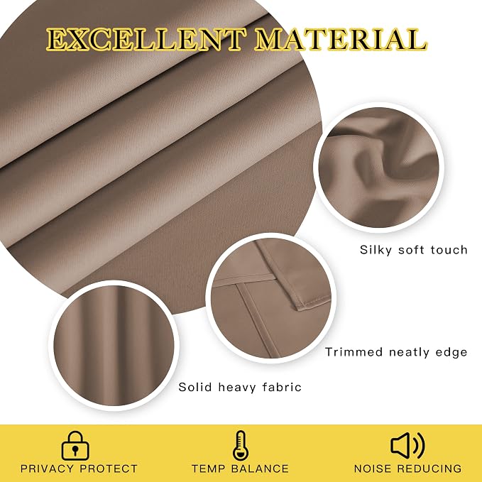NICETOWN Blackout Window Curtain 90 inch Length - Image 5