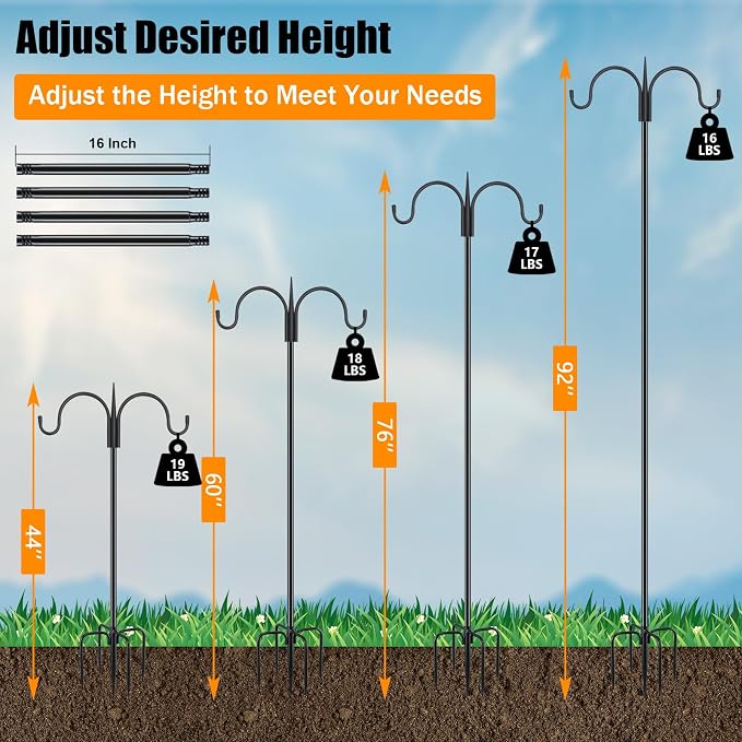 FEED GARDEN Adjustable Double Shepherds Hook - Image 4