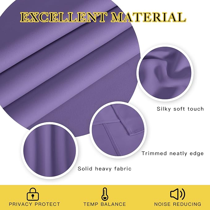NICETOWN Sliding Door Window Treatment Blackout Patio Door Curtain Panels - Image 2