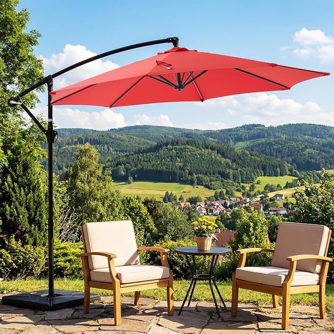 OLIXIS 9.7FT Offset Patio Umbrella - Image 6