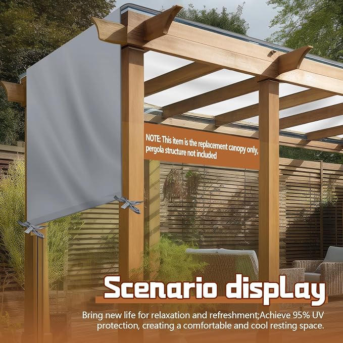 Universal Pergola Replacement Canopy Outdoor Canopy Shade Cover Waterproof - Image 6