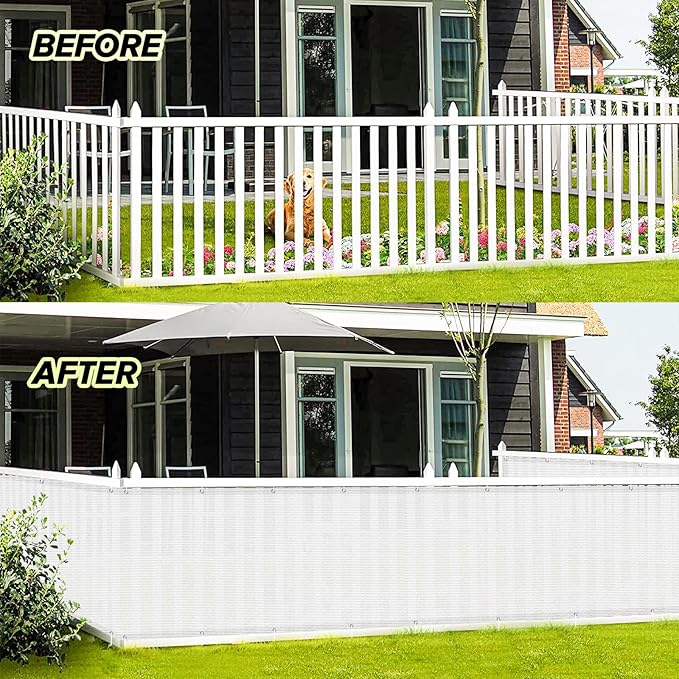 LOVE STORY Balcony Privacy Screen, 2.5'x5' Deck Shield Screen Fence Cover - Image 3