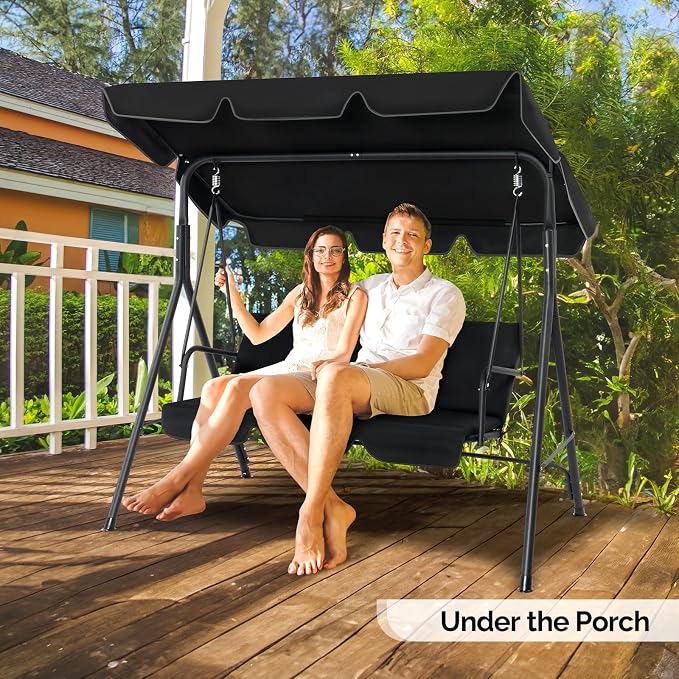 VINGLI Heavy Duty 550 LBS Upgraded 2 Person Outdoor Porch Swing - Image 6