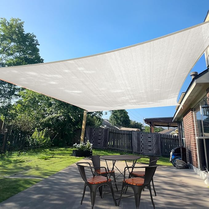 SUNLAX Sun Shade Sail 9' x 16' Peach Fuzz Rectangle Canopy Sail Shade Cover UV by SUNLAX