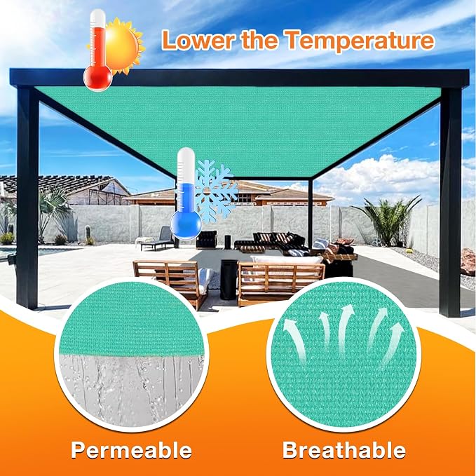 Artpuch Outdoor Pergola Shade Cover 4' X 8' Sun Shade Cloth - Image 4