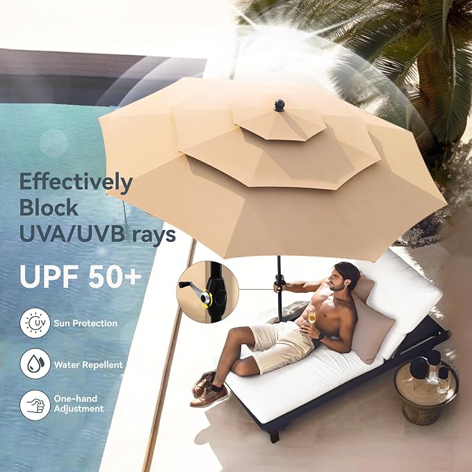 PHI VILLA 6-Piece Outdoor Dining Sets, All-Weather Patio Table and Chairs Set - Image 7