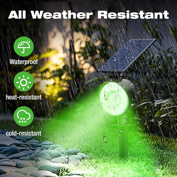 nipify 4 Pack Solar Lights Outdoor Waterproof, 53 LED Solar Spot Lights - Image 2