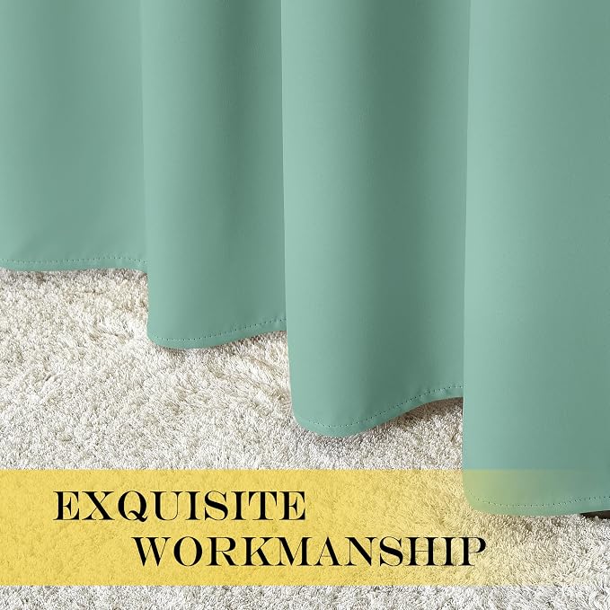NICETOWN Patio Door Curtain Sound Blocking, Bedroom Privacy Room Divider Curtain - Image 6