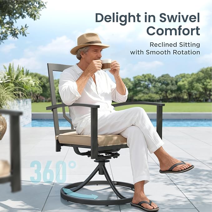 PHI VILLA 7 Pieces Patio Dining Set - Image 4