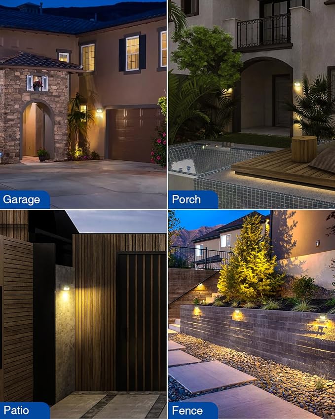Peasur Solar Lights Outdoor Waterproof, Solar Security Fence Lights - Image 6