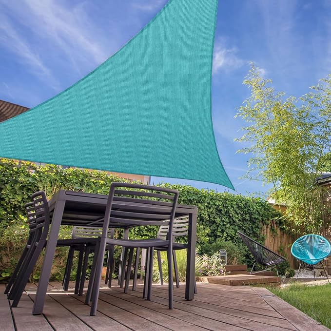 E&K Sunrise 6' x 6' x 6' Sun Shade Sail Triangle Canopy Shade Cover UV Block - Image 7