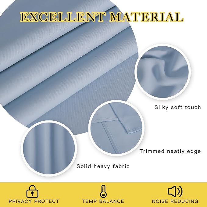 NICETOWN Blackout Doorway Curtain Drape 78 inch Long - Image 2