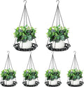 Enhon 6 Pack Metal Hanging Planter, 12 Inch Indoor Outdoor Plant Hanger by Clickhere