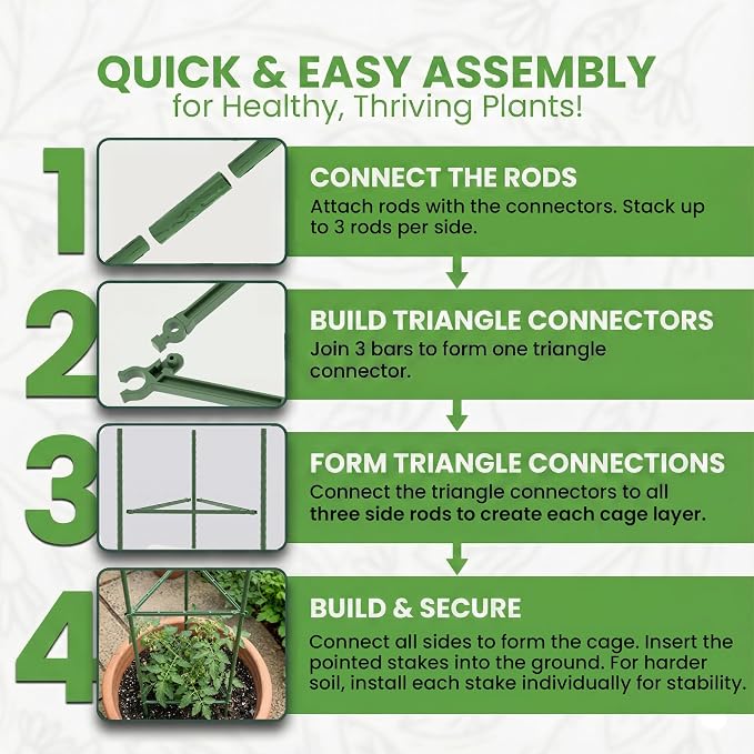 K-Brands Tomato Cage – Premium Tomato Plant Stakes Support Cages Trellis - Image 7