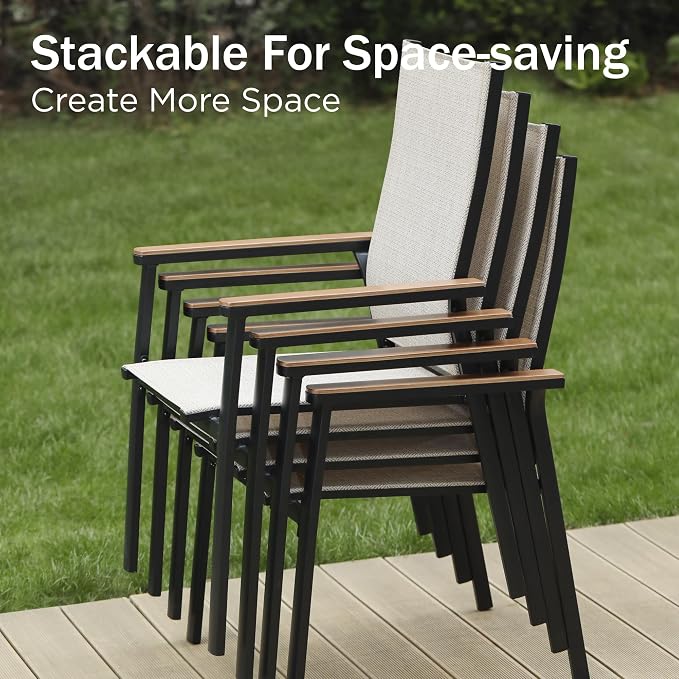 PHI VILLA 5 Pcs Outdoor Patio Dining Set - Image 2