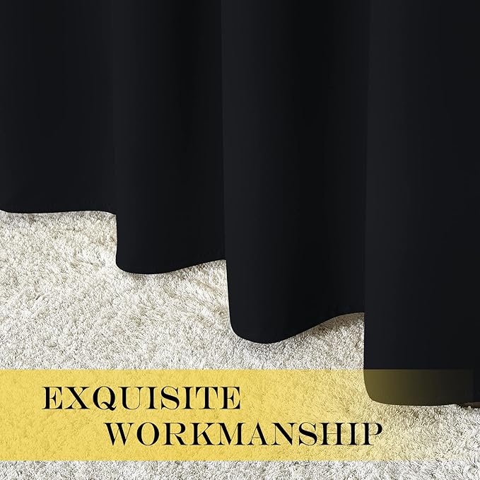 NICETOWN Black Curtain Drape for Bedroom - Image 6