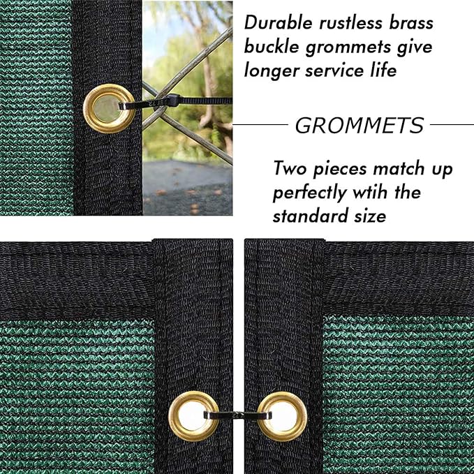 UPGRADE Privacy Fence Screen 5'x12' Dark Green Outdoor 90% Visibility Blockage - Image 3