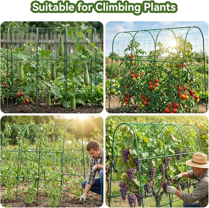 Cucumber Trellis for Raised Bed, U-Shape Garden Trellis for Climbing Plants - Image 6