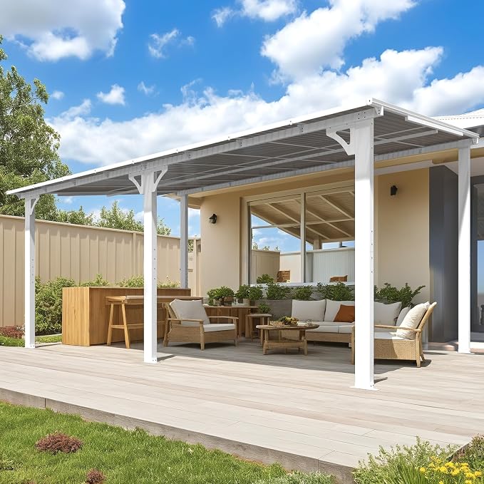 AECOJOY 16' x 10' Gazebo White Outdoor Pergola by AECOJOY