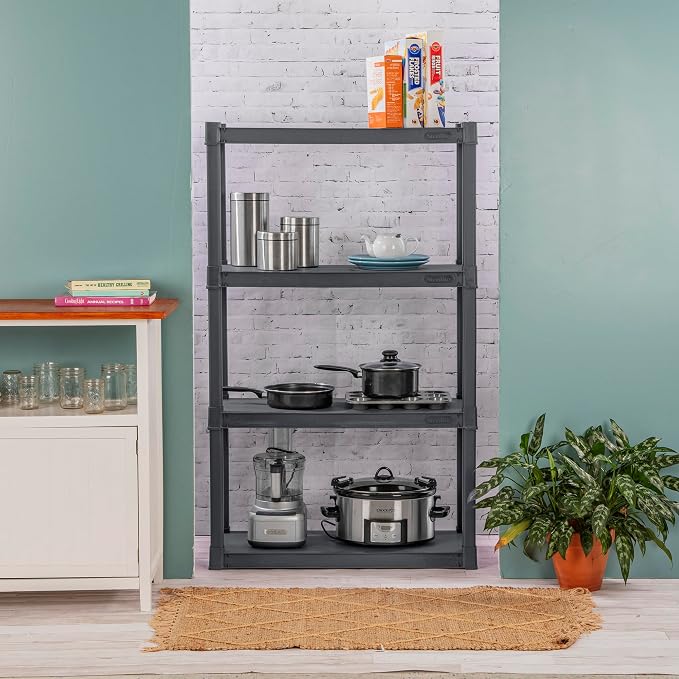 Sterilite 3-Pack 4 Shelf Unit, Heavy-Duty Shelving Storage and Utility Rack - Image 2