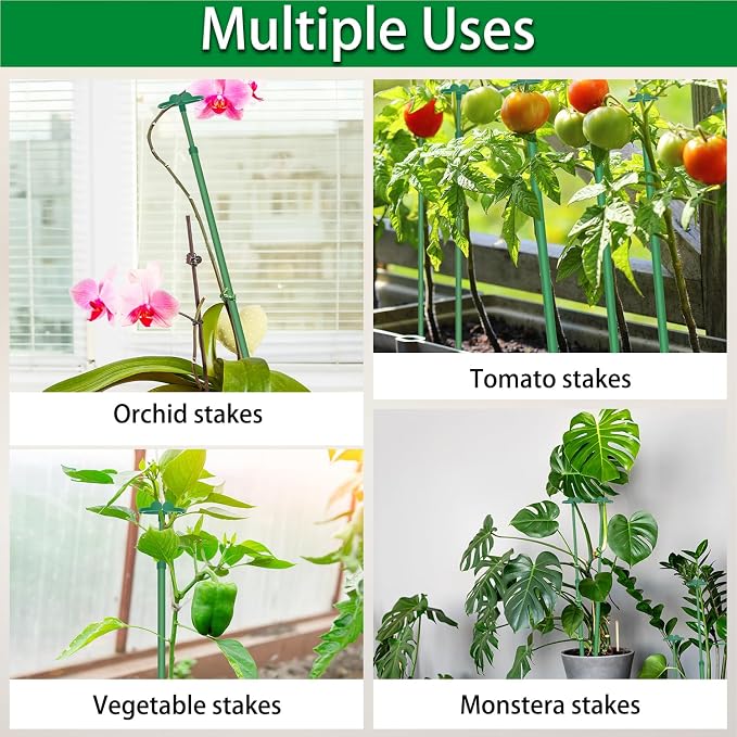 Extendable Plant Stakes, Length Scalable from 17.9IN to 42.3IN Plant Support - Image 5