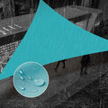 SUNNY GUARD Waterproof Sun Shade Sail 8'x9'x12' Turquoise Blue Right Triangle by SUNNYGUARD