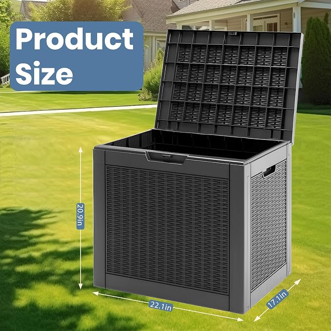 NEWBULIG 31 Gallon Outdoor Storage Box, Waterproof Deck Box - Image 2