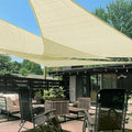 LOVE STORY Custom Size 13'x13'x13' Butter Cream Sun Shade Sail Triangle by LOVESTORY