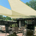 LOVE STORY Custom Size 7'x14'x15.7' Butter Cream Sun Shade Sail Right Triangle by LOVESTORY