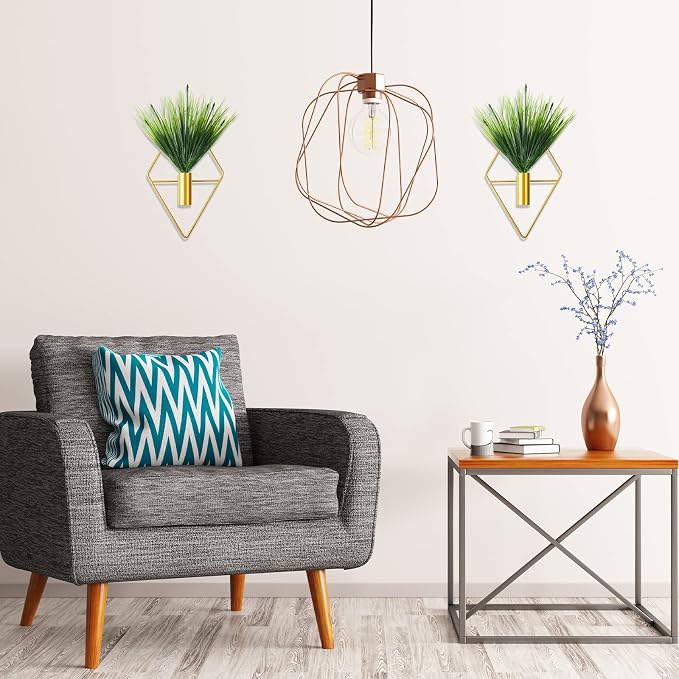 2 Pieces Gold Wall Decor Hanging Planters - Image 4