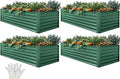 YITAHOME 4pcs 72x36x24 in Galvanized Raised Garden Bed Kit, Large Metal Planter by YITAHOME