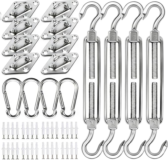 YOFIT 80 Pcs Shade Sail Hardware Kit 6 inch by yofit