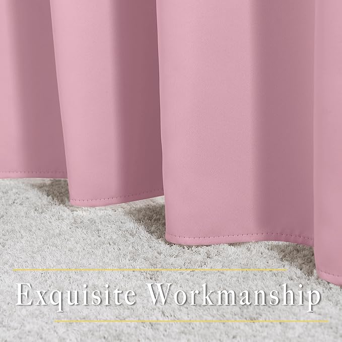 NICETOWN Rouge Pink Blackout Curtains - Image 5