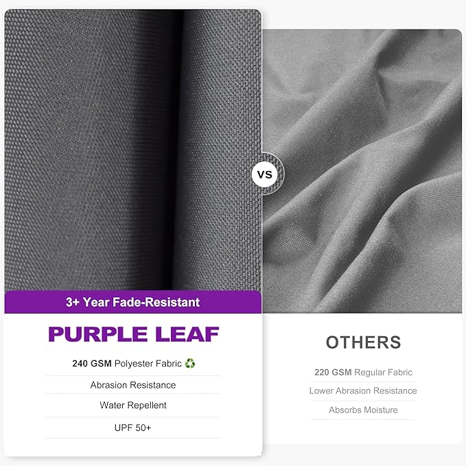 PURPLE LEAF 11.5' X 8.2' Tilting Patio Umbrella - Image 4