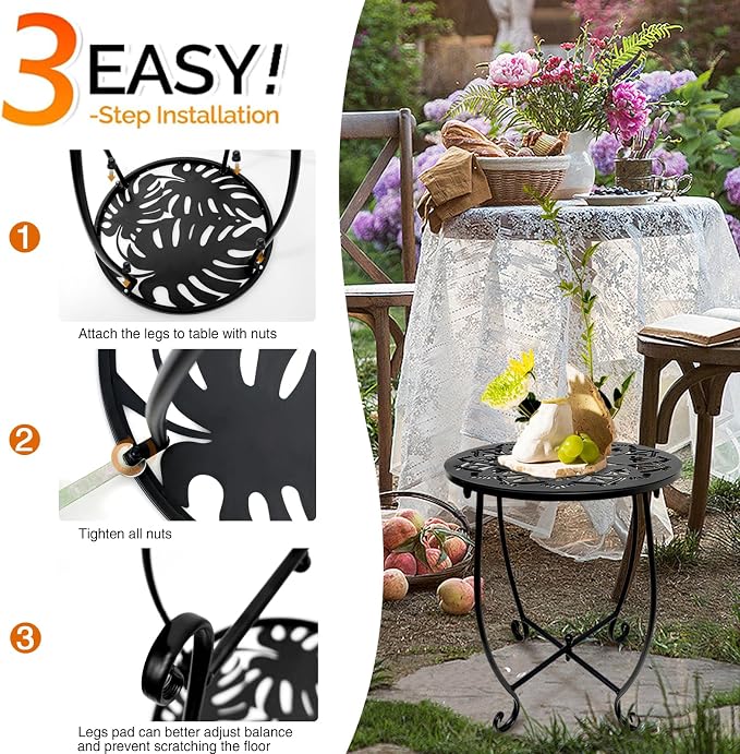 Fashion&cool 2 Pack Outdoor Side Tables - Image 8