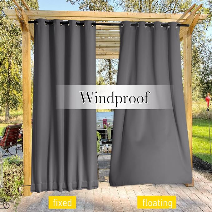 NICETOWN 2 Panels Outdoor Curtains - Image 5