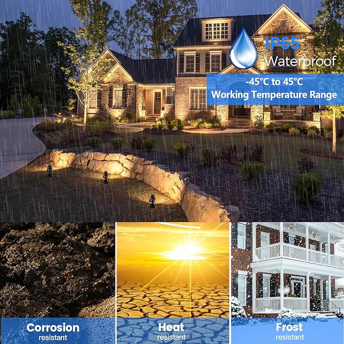 Gardencoin Solid Brass Outdoor Landscape Spotlight, 12V LED Low Voltage Spot - Image 7