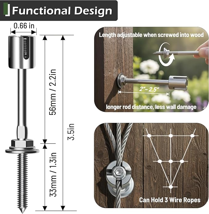 Wire Trellis for Climbing Plants Outdoor, 30-Set Wall Trellis Kit, T316 - Image 5