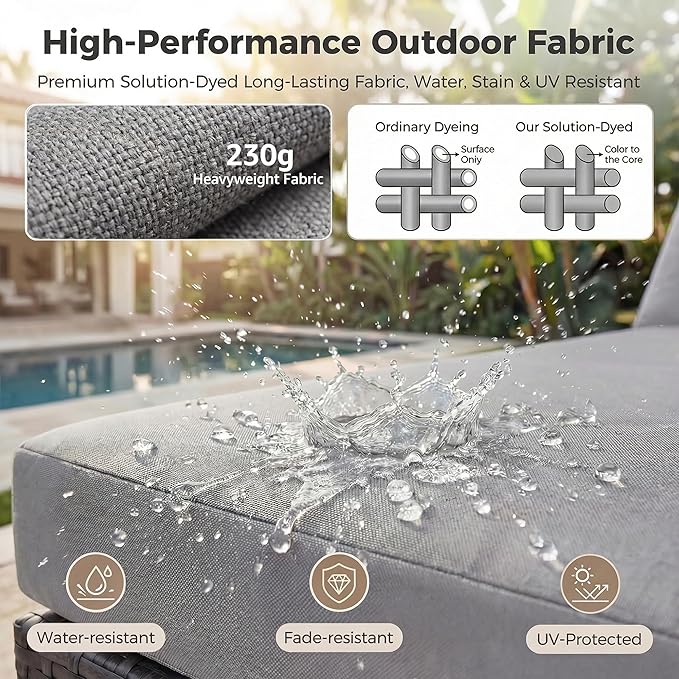 NICESOUL 11 Piece Modern Outdoor Furniture Sofa Set, 29.3'' High Back Comfy - Image 9